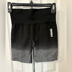 Gymshark Black and Gray Gradient Shorts